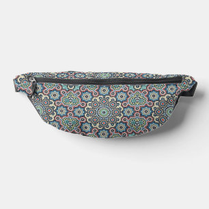 Vintage Marocain Bleu & Motif Turquoise