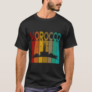 Vintage Marokko T-shirt, Ik hou van Marokko Kaart T-shirt