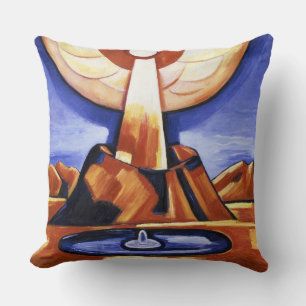 Vintage Marsden Hartley Yliaster Abstracte Kunst Kussen