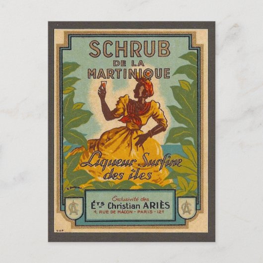 Vintage Martinique Briefkaart (Voorkant)