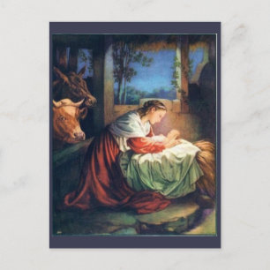 Vintage Mary en Baby Jesus Briefkaart