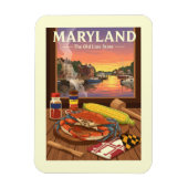Vintage Maryland Magneet (Verticaal)