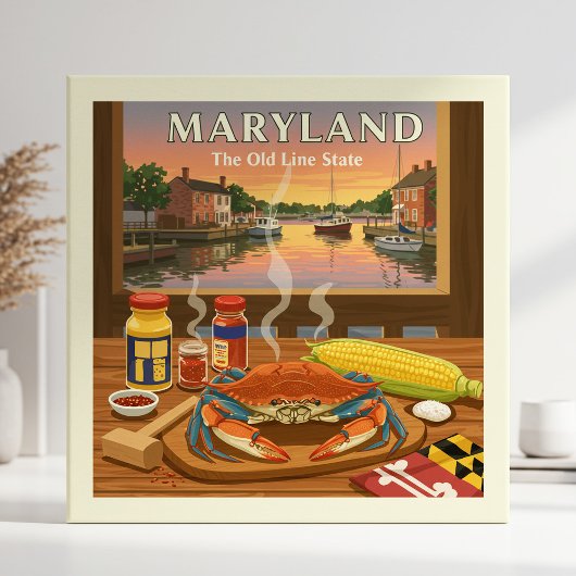 Vintage Maryland Tegeltje