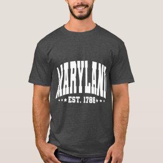 Vintage Maryland USA T-shirt 4 juli Reis College