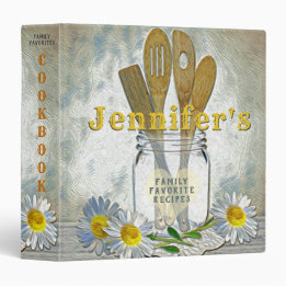 Vintage Mason Jar avec Coeur et Maisies Cookbook