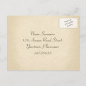 vintage mason jarre mariage rsvp cartes postales (Dos)