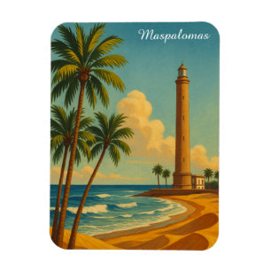 Vintage Maspalomas Meloneras Beach Gran Canaria Magneet