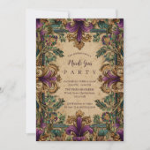 Vintage Masquerade Mardi Gras Elegance Kaart (Voorkant)