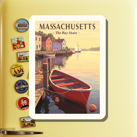 Vintage Massachusetts Magneet