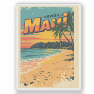 Vintage Maui hawaii tropisch strand souvenirs cade Sticker