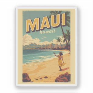 Vintage Maui hawaii tropisch strand souvenirs cade Sticker