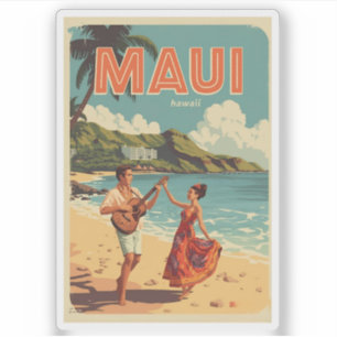 Vintage Maui hawaii tropische strand souvenirs cad Sticker