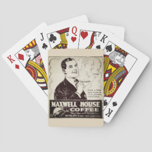 Vintage Maxwell House Café Et Cartes De Jeu