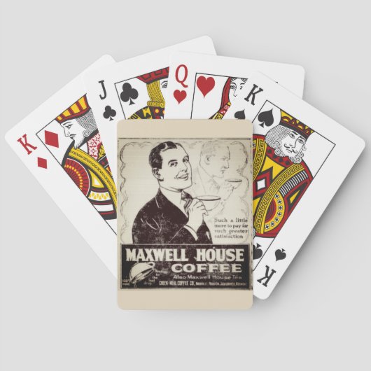 Vintage Maxwell House Café Et Cartes De Jeu (dos)