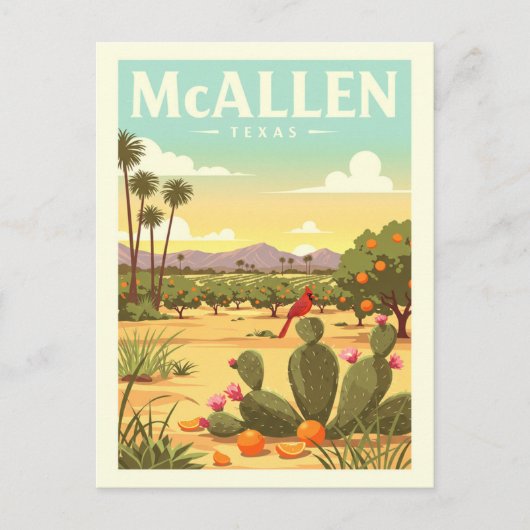 Vintage McAllen Texas Briefkaart (Voorkant)