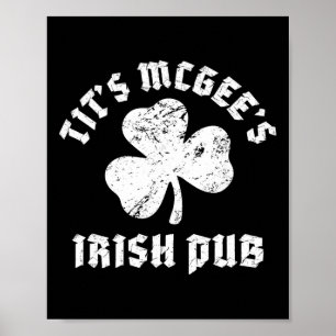 Vintage Mcgee's Ierse Pub Retro St. Patrick's Day Poster