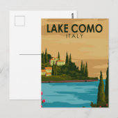 Vintage meer Como Italië Briefkaart (Voorkant / Achterkant)