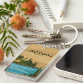 Vintage meer Como Italië Sleutelhanger (Voorkant Rechts)