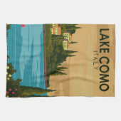 Vintage meer Como Italië Theedoek (Horizontaal)