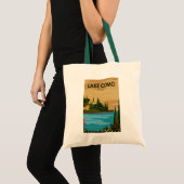 Vintage meer Como Italië Tote Bag (Voorkant (product))