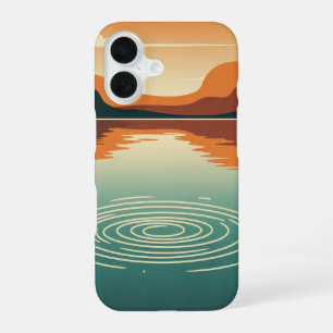 Vintage meer met zachte rimpels iPhone 16 hoesje
