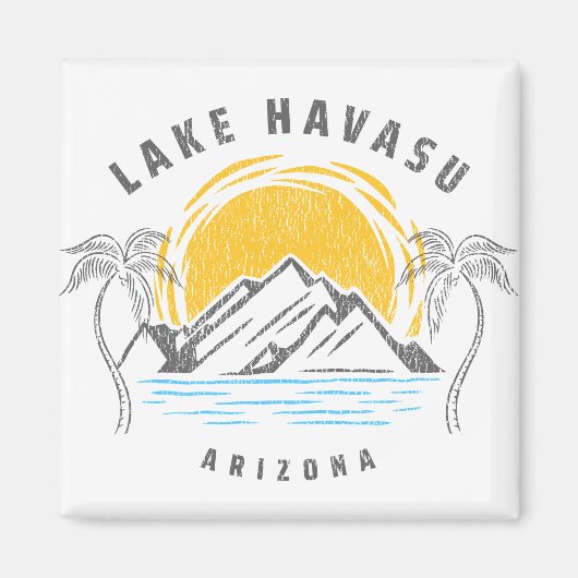 Vintage meer van Havasu Arizona Magneet (Voorkant)