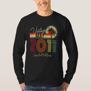 Vintage mei 2011 11e verjaardag 11 jaar oud t-shirt
