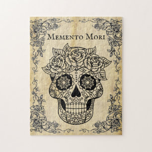 Vintage Memento Mori Skull Legpuzzel