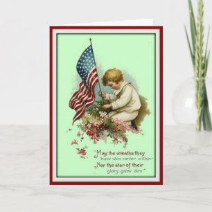 Vintage Memorial Day-uitnodigingskaart Kaart