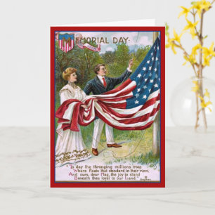 Vintage Memorial Day- wenskaart Kaart