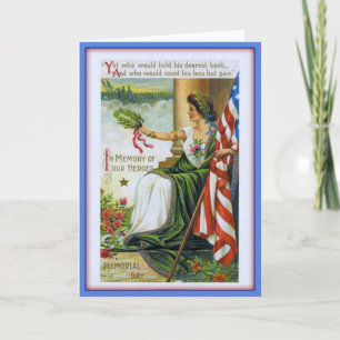 Vintage Memorial Day- wenskaart Kaart