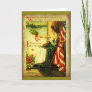Vintage Memorial Day- wenskaart Kaart
