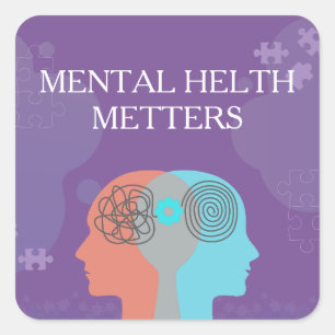 Vintage Mental Health Sticker één dag tegelijk