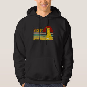 Vintage Meowdy-mix tussen Meow en Howdy-kat Hoodie