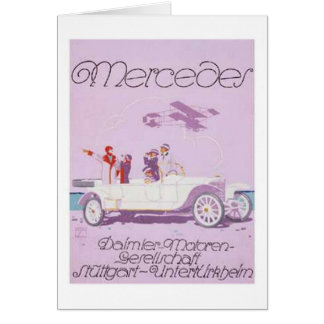 Vintage Mercedes ad Paars, vliegtuig
