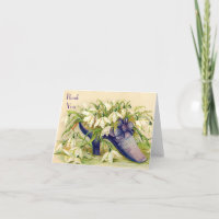 Vintage - Merci - Chaussure et Fleurs de la Dame,