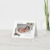 Vintage Merci d'hiver floral (Devant)