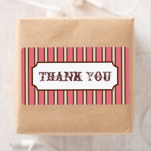 Vintage Merci Étiquettes (En situation)