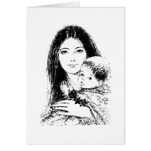 Vintage - Mère et bébé, (Devant)