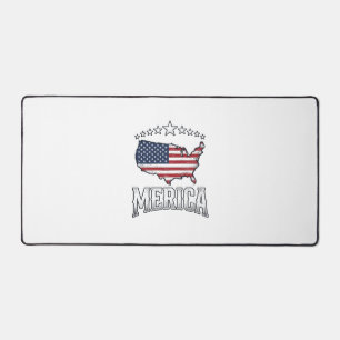 Vintage Merica Patriote Drapeau Carte T-Shirt Desi