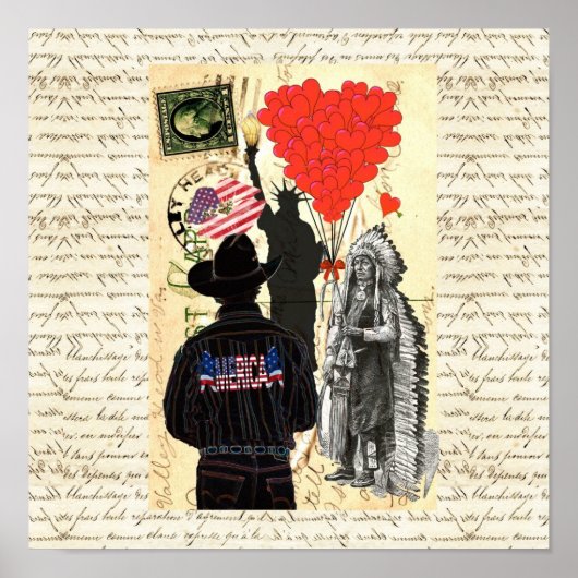 Vintage Merica Poster (Voorkant)