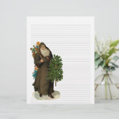 Vintage met kerstinslag bekleed papier (Staand voorkant)