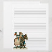 Vintage met kerstinslag bekleed papier (Voorkant / Achterkant)