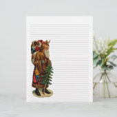 Vintage met kerstinslag bekleed papier (Staand voorkant)