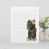 Vintage met kerstinslag bekleed papier (Staand voorkant)