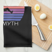 Vintage met rotsclimmer theedoek (Quarter Fold)