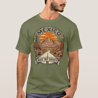 Vintage Mexico Roadtrip Society Woestijnavontuur T-shirt