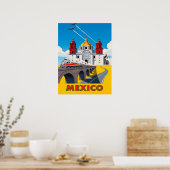 Vintage Mexico travel Poster (Keuken)