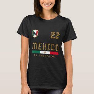 Vintage Mexico Voetbal Vlaggen Fan Geschenk T-shirt