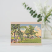 Vintage Miami Beach Florida carte postale bain de (Debout devant)